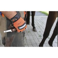 Hufmesser einschneidig, links dän. Form,m. Thermobuche-Griff