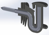 AKO Band-Eckisolator Cavallo mit Holzgewinde