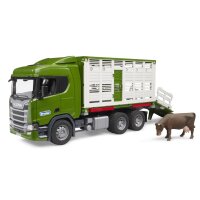 Bruder Scania Super 560R Tiertransport-LKW mit Rind