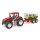 Bruder ROADMAX Traktor mit Rückeanhänger und 3 Baumstämmen