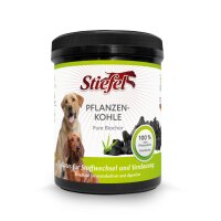 Stiefel Hund Pflanzenkohle 185g Dose