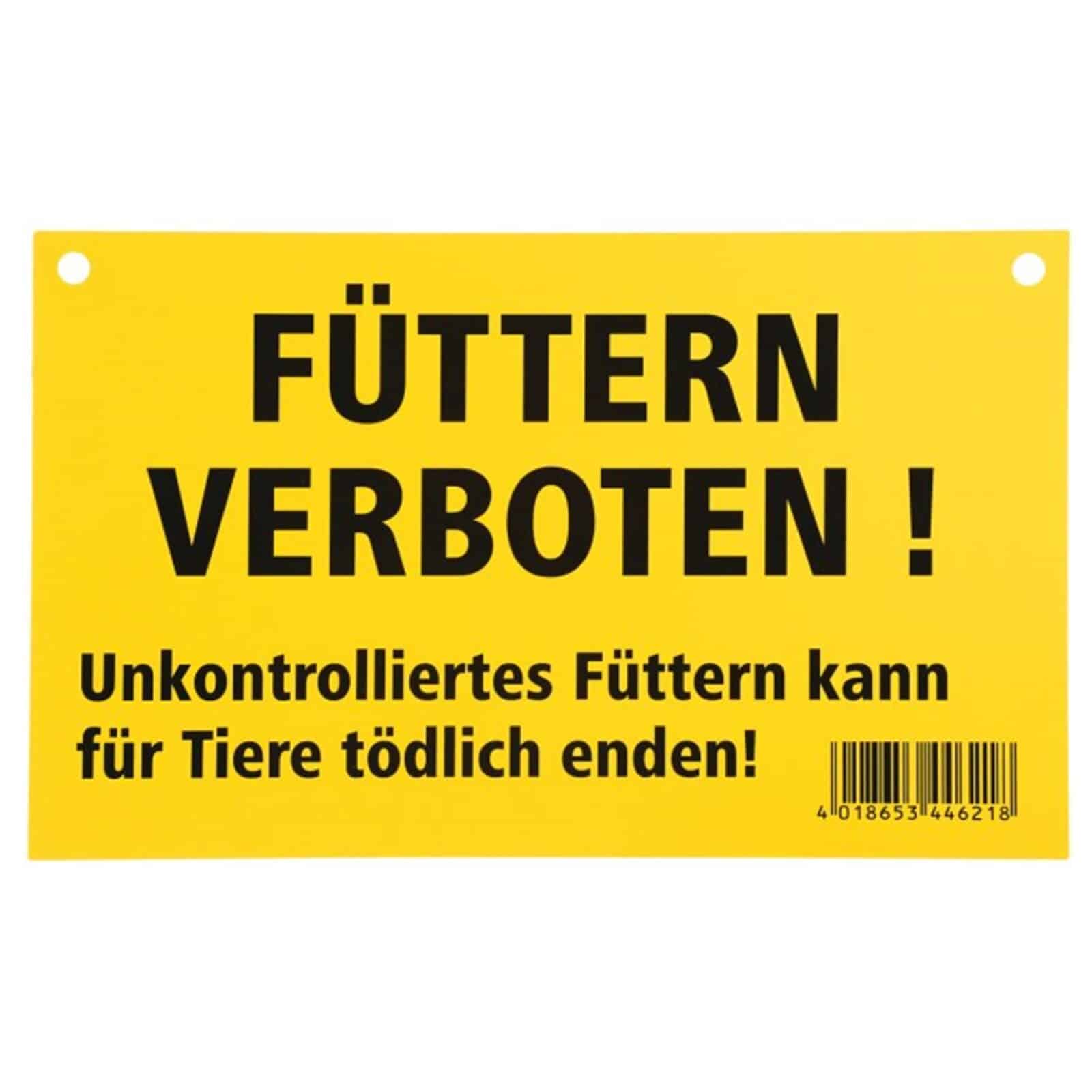Füttern verboten